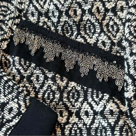 Chico’s Diamond Jacquard Moto Jacket Sz 4 EUC - Picture 9 of 16